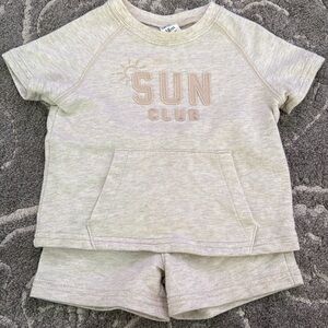 Carter's Cream Sun Club Shirt and Shorts Set